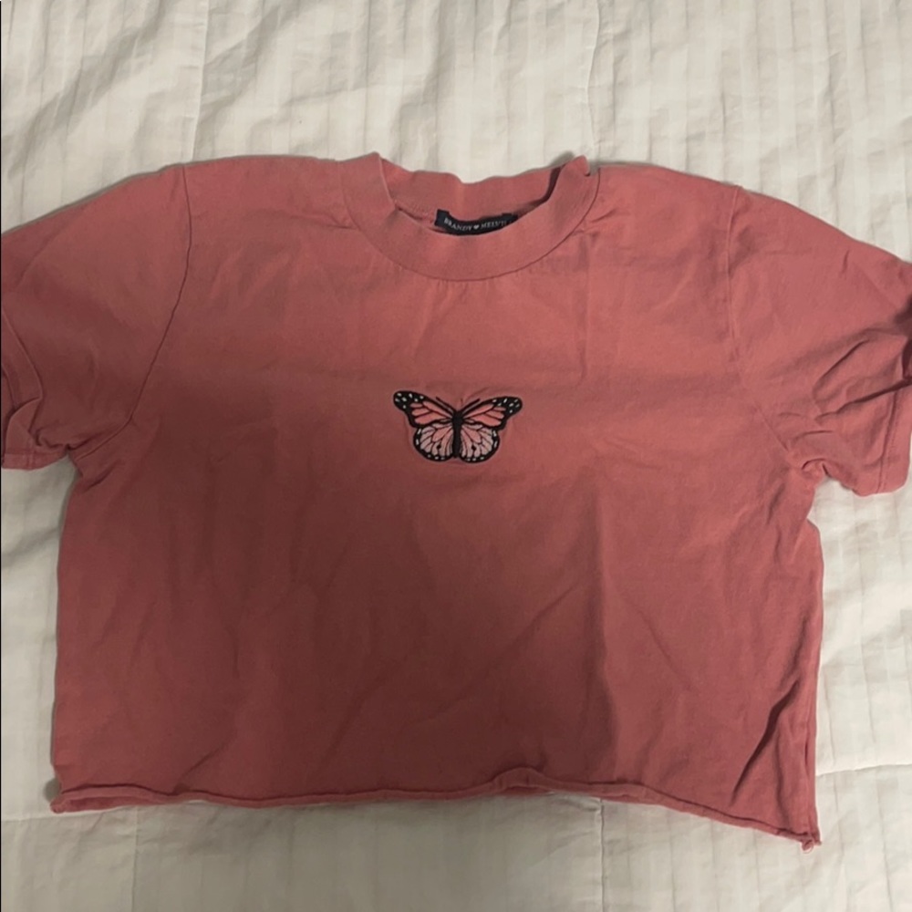 BRANDY MELVILLE BUTTERFLY CROP TOP